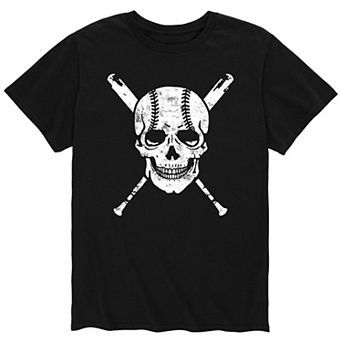 Men's Baseball Skull Tee