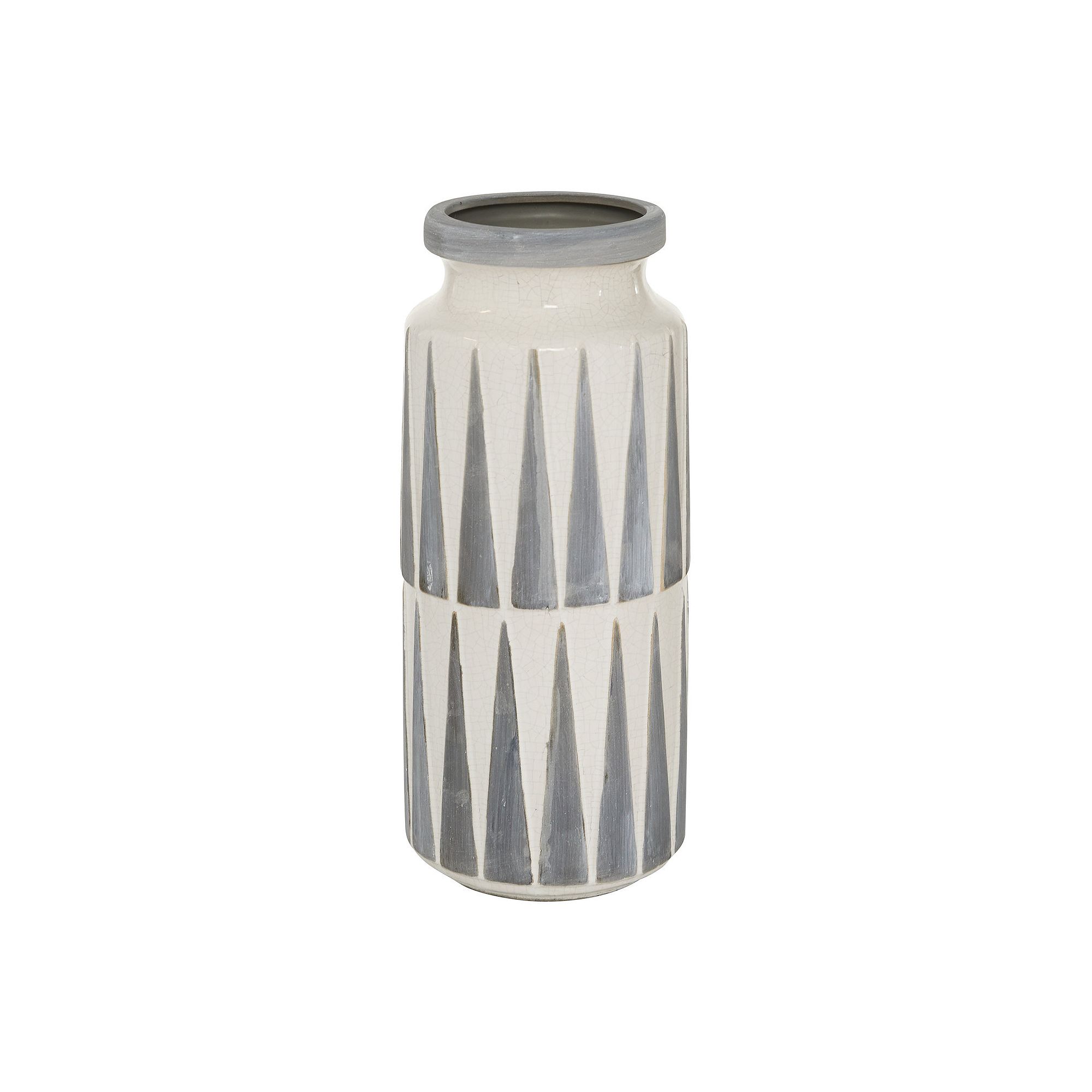 Stella & Eve Gray Geometric Vase Table Decor