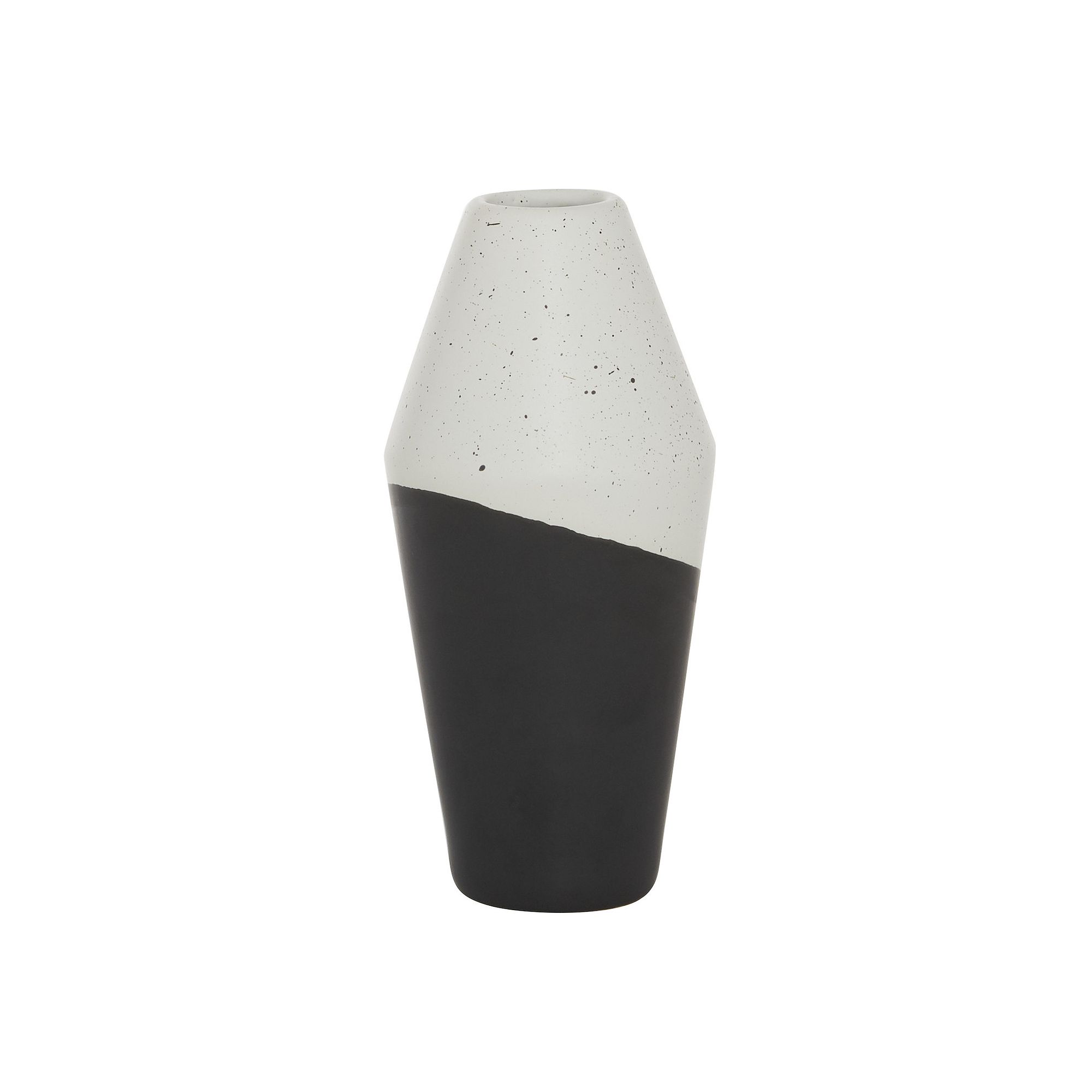 Stella & Eve Two Tone Angular Vase Table Decor, Black