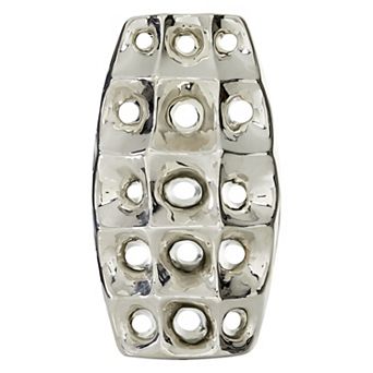 Stella & Eve Silver Finish Vase Table Decor