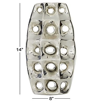 Stella & Eve Silver Finish Vase Table Decor