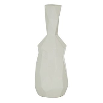 Stella & Eve Modern White Ceramic Vase