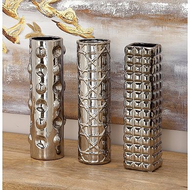Stella & Eve Textured Ceramic Vase 3-piece Set