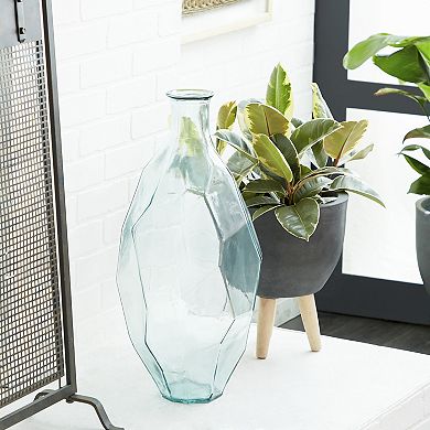 Stella & Eve Faceted Clear Glass Vase