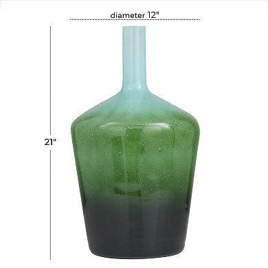 Stella & Eve Green Glass Decorative Vase Floor Decor