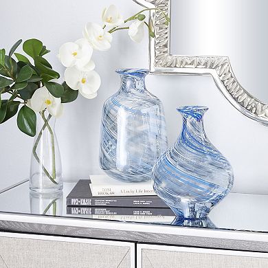 Stella & Eve Blue Glass Vase 2-piece Set