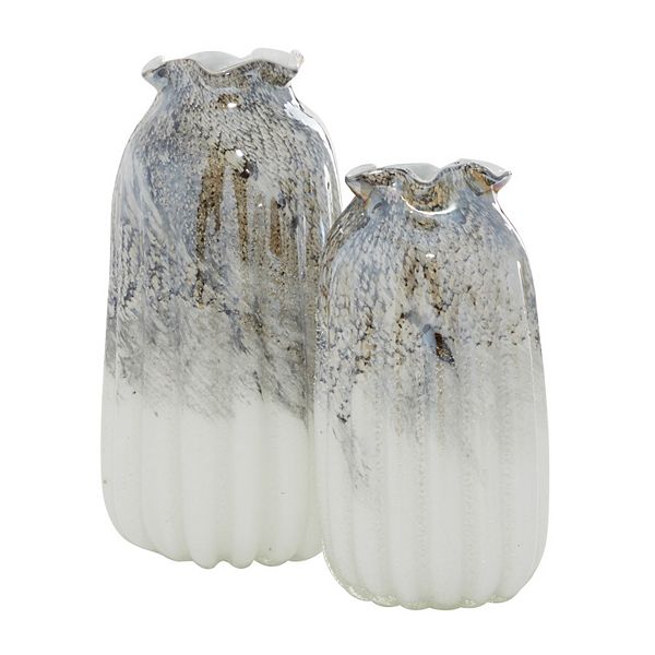 Stella & Eve Grey Glass Vase 2piece Set