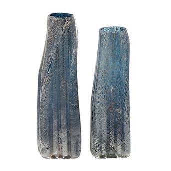 Stella & Eve Blue Distressed Vase Floor Decor 2 pc Set