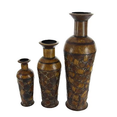 Stella & Eve Brown Iron Vase 3-piece Set