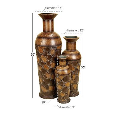 Stella & Eve Brown Iron Vase 3-piece Set