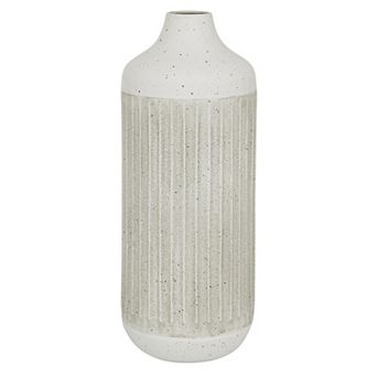 Stella & Eve Tall White Iron Vase