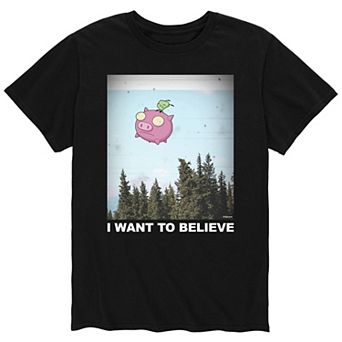 Men's Invader Zim Gir I Want To Believe Tee