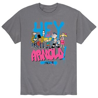 Men's Hey Arnold! Hey Arnold Pink Spray Paint Tee