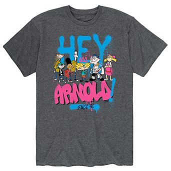 Men's Hey Arnold! Hey Arnold Pink Spray Paint Tee