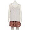 Juniors' WallFlower Slubbed Hacci Tunic Topper & Dress Set