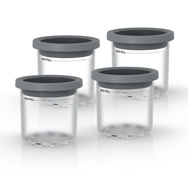 Ninja CREAMi Pints and Lids 4 Pack, Compatible with NC300 Series
