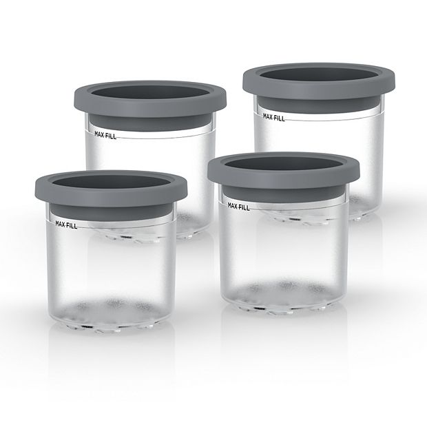 2/4Pack Jars For Ninja Creami Ice Cream Containers with Lids Ice