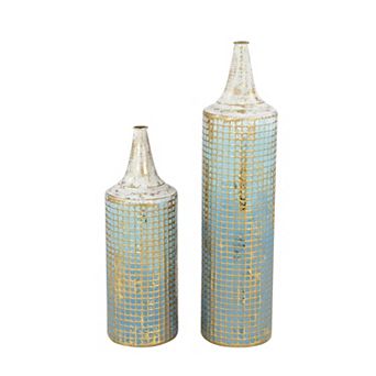 Stella & Eve Metal Vase 2 pc Set