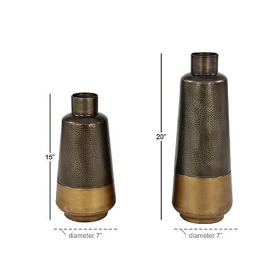 Stella & Eve Hammered Metal Vase 2-piece Set
