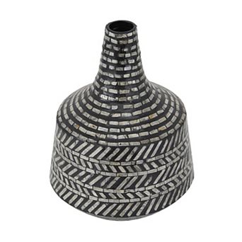 Stella & Eve Black Shell Decorative Vase Floor Decor