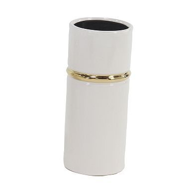 Stella & Eve White Ceramic Vase 3-Piece Set