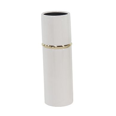Stella & Eve White Ceramic Vase 3-Piece Set