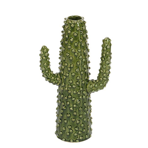 Stella & Eve Green Cactus Decorative Vase Table Decor