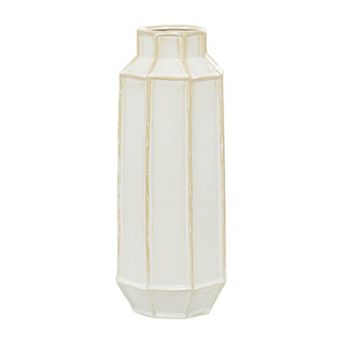 Stella & Eve Modern White Ceramic Vase