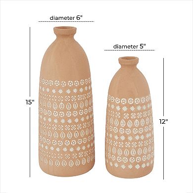 Stella & Eve Detailed Vase Floor Decor 2-piece Set