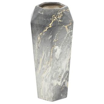 Stella & Eve Geometric Marble Finish Vase Floor Decor