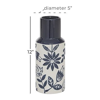 Stella & Eve Modern Blue Ceramic Vase