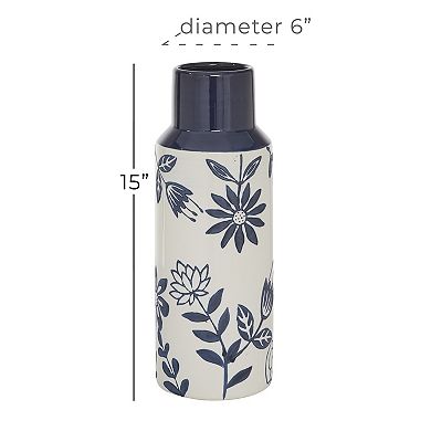 Stella & Eve Modern Blue Ceramic Vase