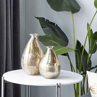 Stella & Eve Glass Teardrop Vase 2-Piece Set
