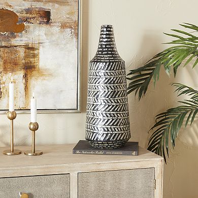 Stella & Eve Black Shell Tall Decorative Vase Floor Decor