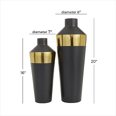 Stella & Eve Metallic Vase Floor Decor 2-piece Set