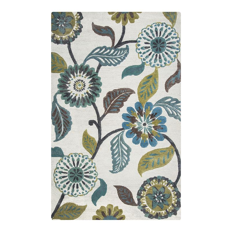 Alora Decor Seth Wool Blend Rug, Beig/Green, 6.5X9.5 Ft