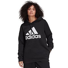 adidas Embossed Monogram Fleece Hoodie - Black