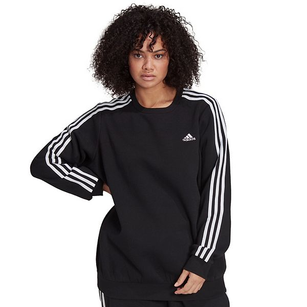 Plus Size adidas 3-Stripe Fleece Sweatshirt