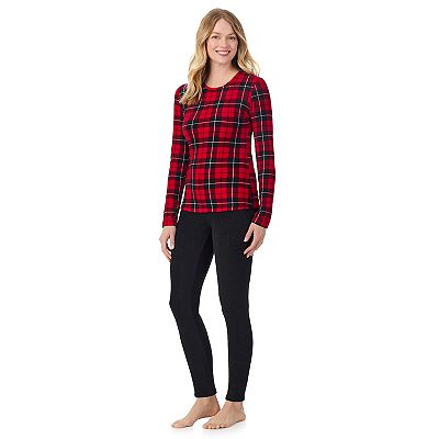 Chemise De Base Thermique Manches Longues Cuddl Duds Pour Femme, Légère Et Stretch, Taille S, Couleur Noire