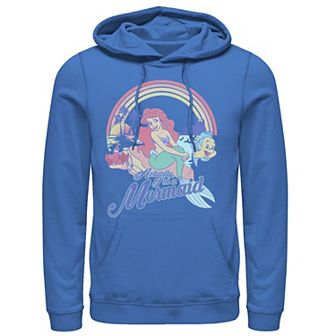 Disney's The Little Mermaid Men's Pastel Rainbow Retro Hoodie