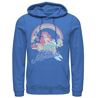 Disney's The Little Mermaid Men's Pastel Rainbow Retro Hoodie
