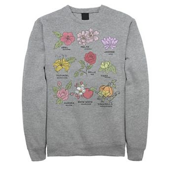 Men's Disney Princesses Types Of Flowers Sweatshirt