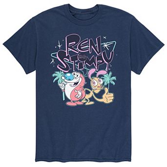 Men's Ren & Stimpy Retro Palm Trees Tee