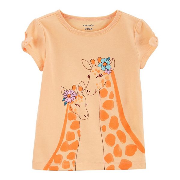 Giraffe Glitter Girls Tee LRG