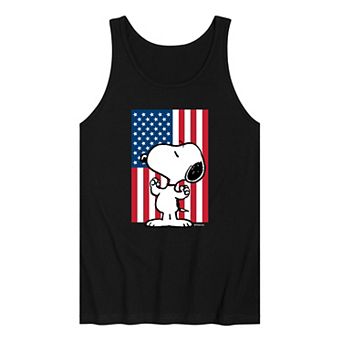 Men's Peanuts Snoopy USA Flag Tank Top
