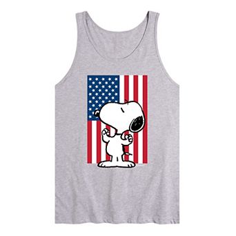 Men's Peanuts Snoopy USA Flag Tank Top