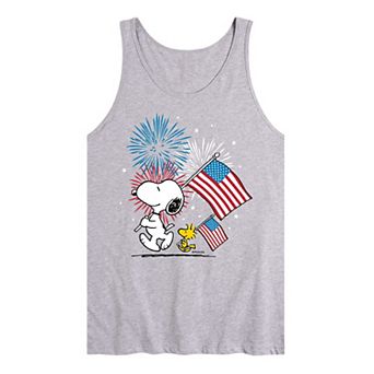 Men's Peanuts Snoopy Woodstock Fireworks Tank Top