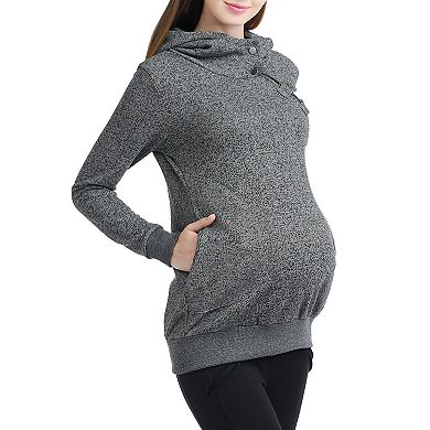 Maternity Pokkori Asymmetrical Zip Hoodie
