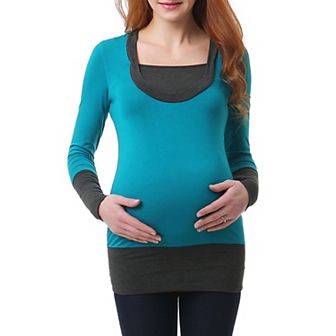 Maternity Pokkori Colorblock Hoodie