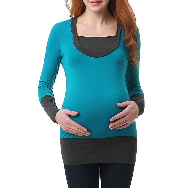 Kohl's Maternity Pokkori Colorblock Hoodie